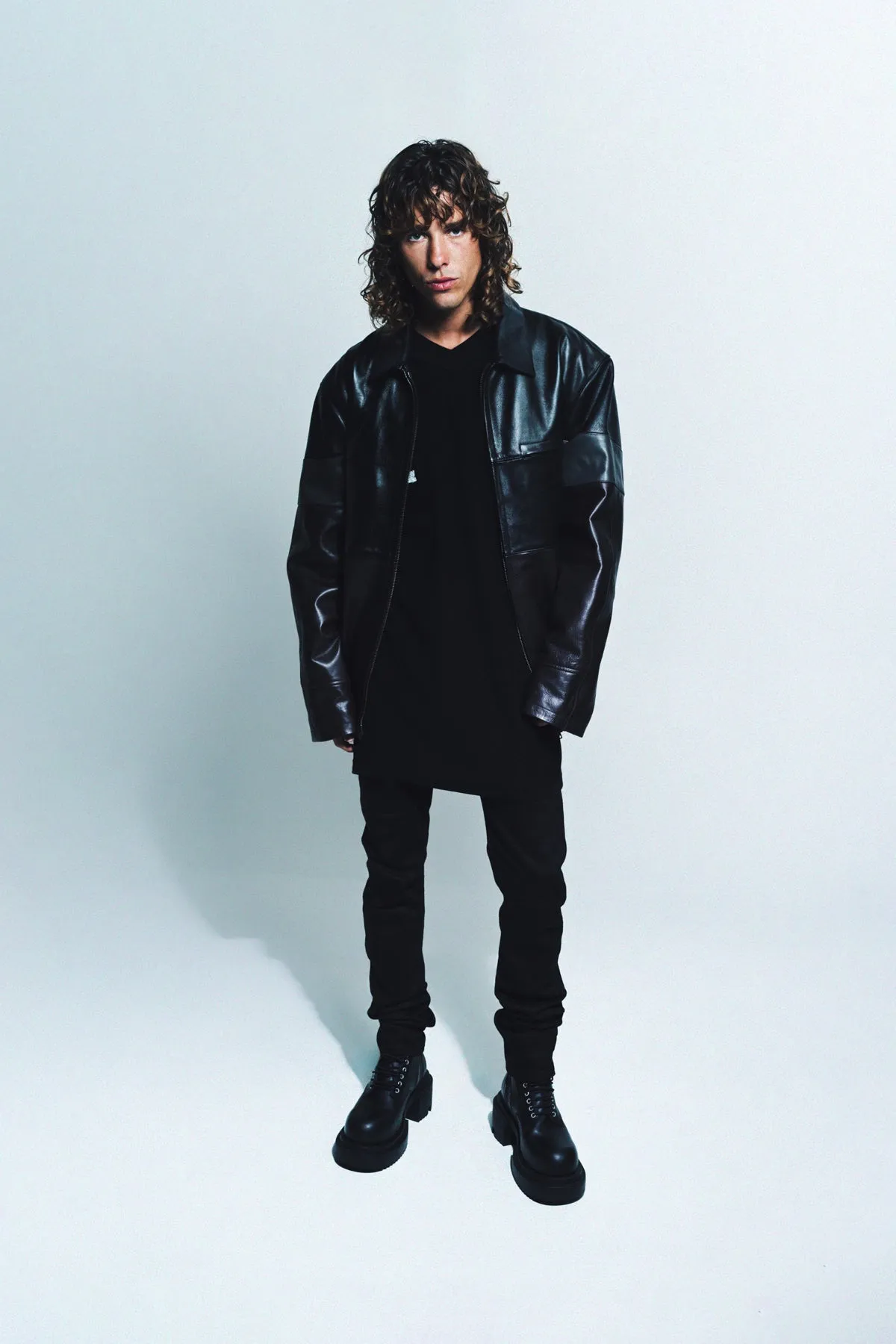 VETEMENTS | LEATHER PANELLED JACKET