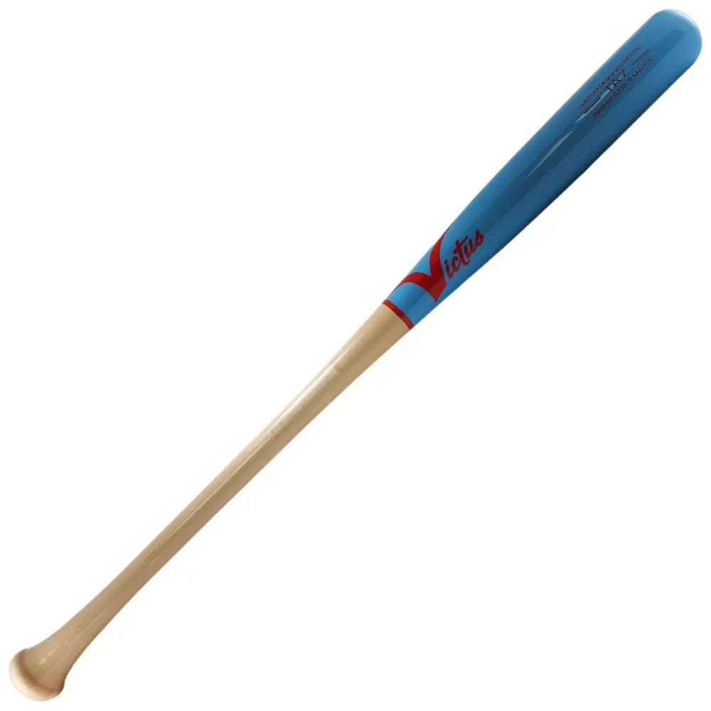 Victus Custom TA7 Pro Reserve Wood Bat - Columbia Blue and Natural