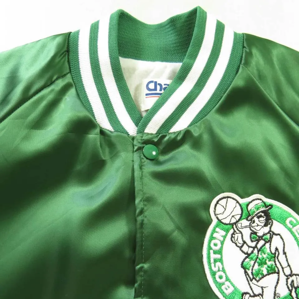 Vintage 80s Boston Celtics Jacket XL Deadstock Chalk Line NBA Basketball