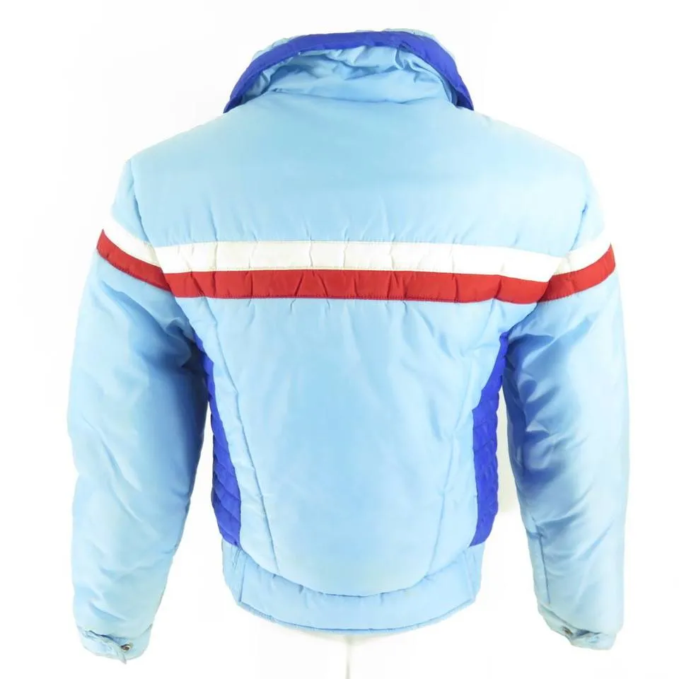 Vintage 80s Ski Jacket Womens 12 Puffy White Stag Retro Snowboard