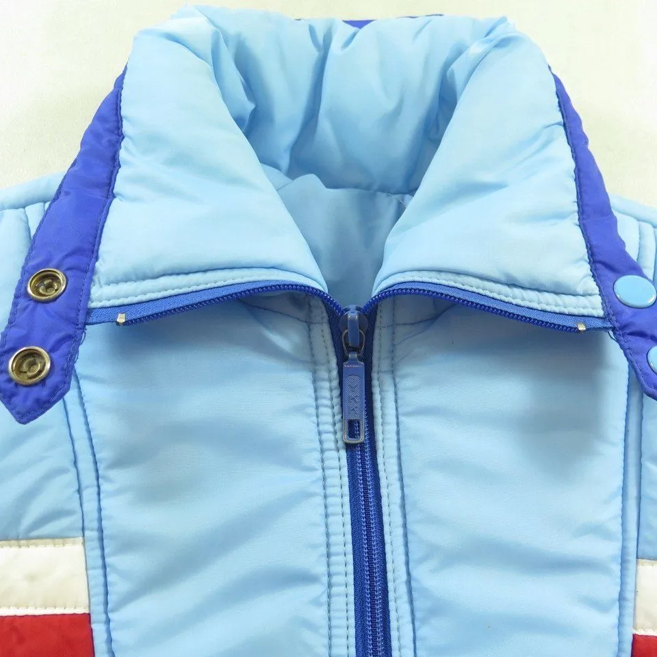 Vintage 80s Ski Jacket Womens 12 Puffy White Stag Retro Snowboard