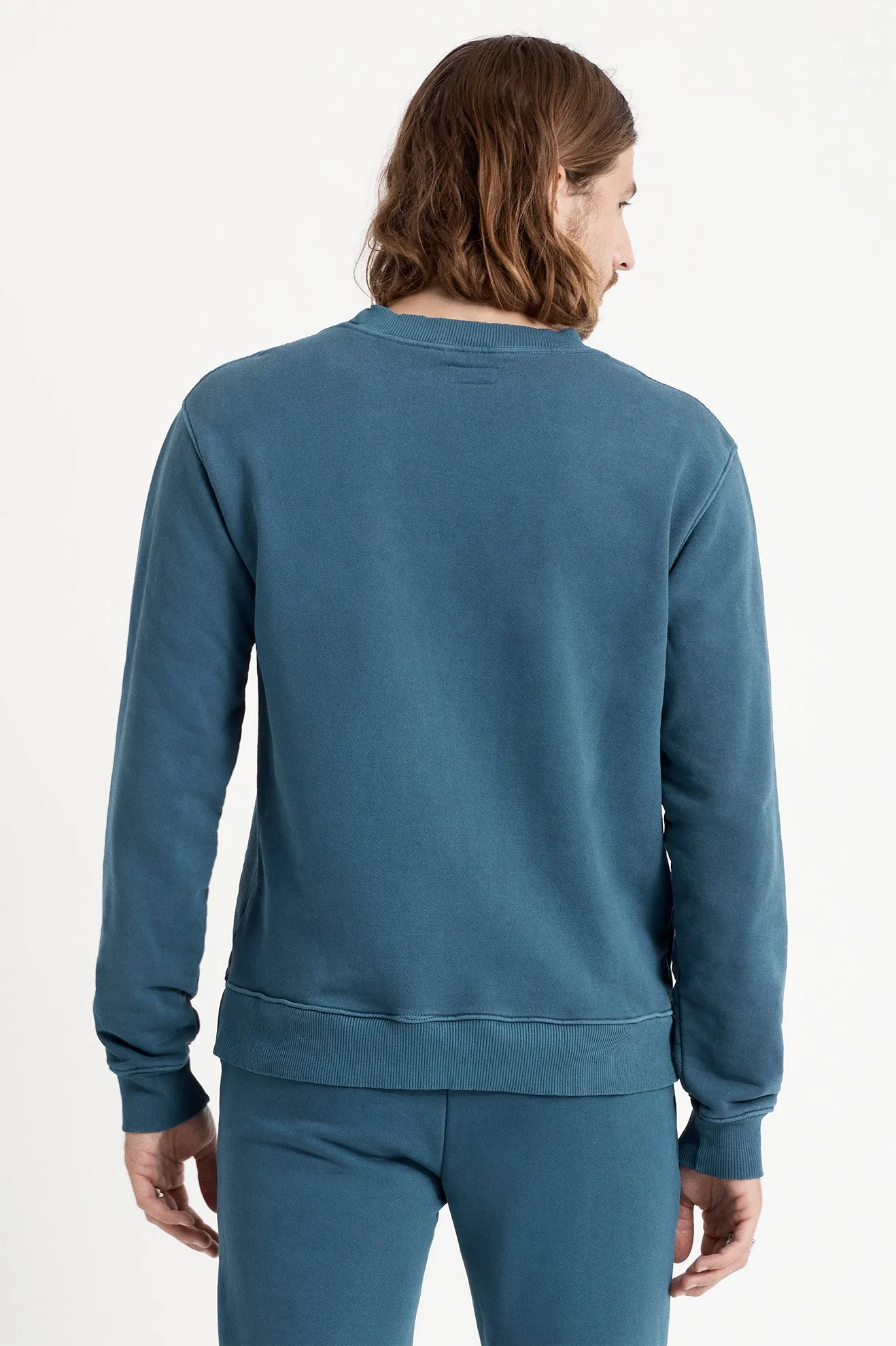 Vintage Beat Up Crew Fleece - Pine Bark