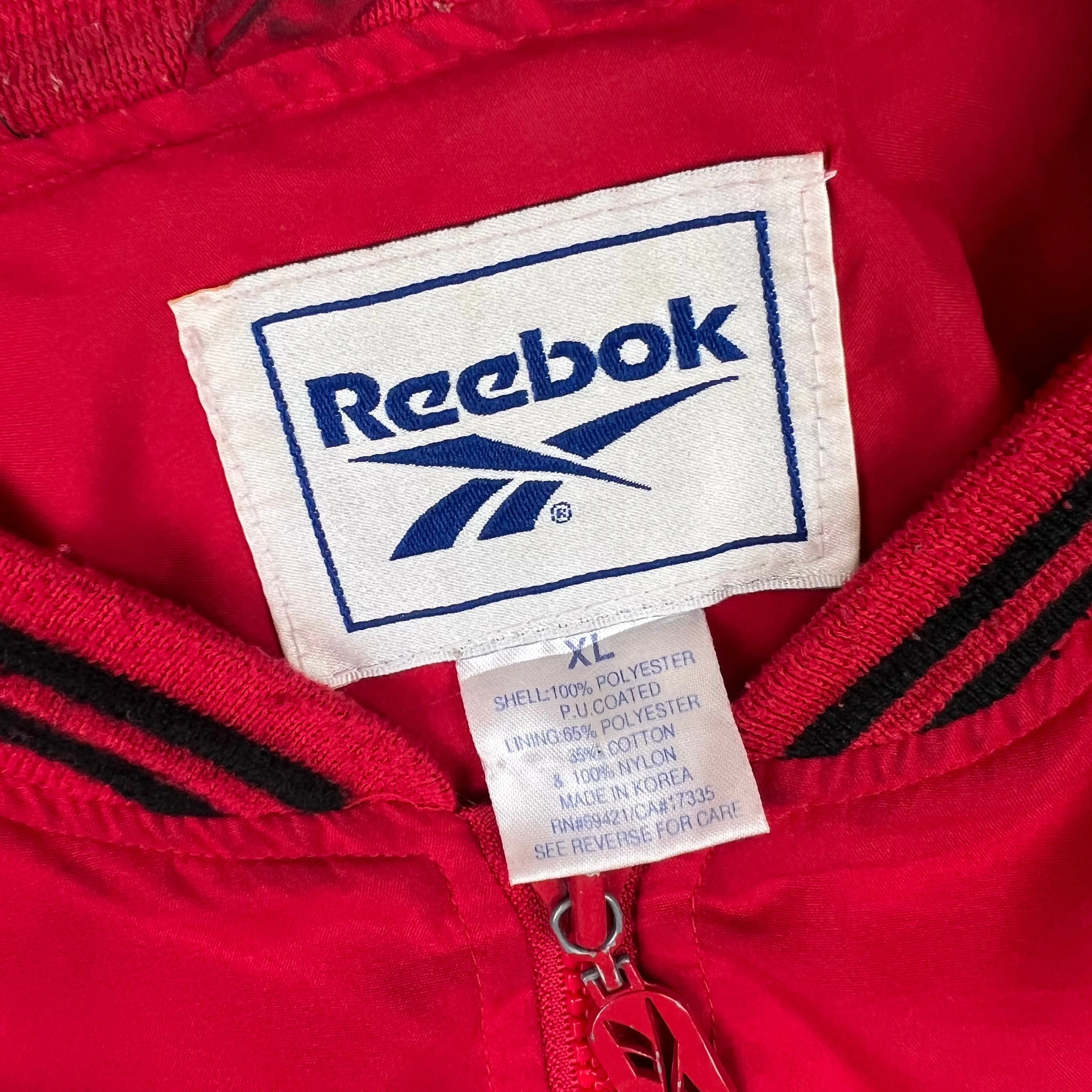 Vintage Reebok Wisconsin Badgers Pullover Jacket Red