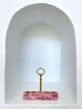Vintage Ri-Ri-Ku ALABASTER LIPSTICK HOLDER - PINK