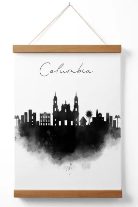 Wall Art & Pictures | Columbia Watercolour Skyline City Poster with Oak Hanger | ARTZE