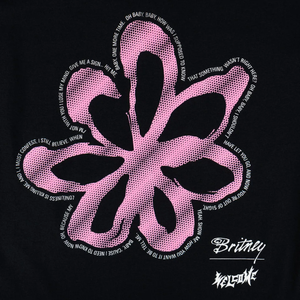 Welcome Skateboards - Britney Spears Flower T-Shirt - Black