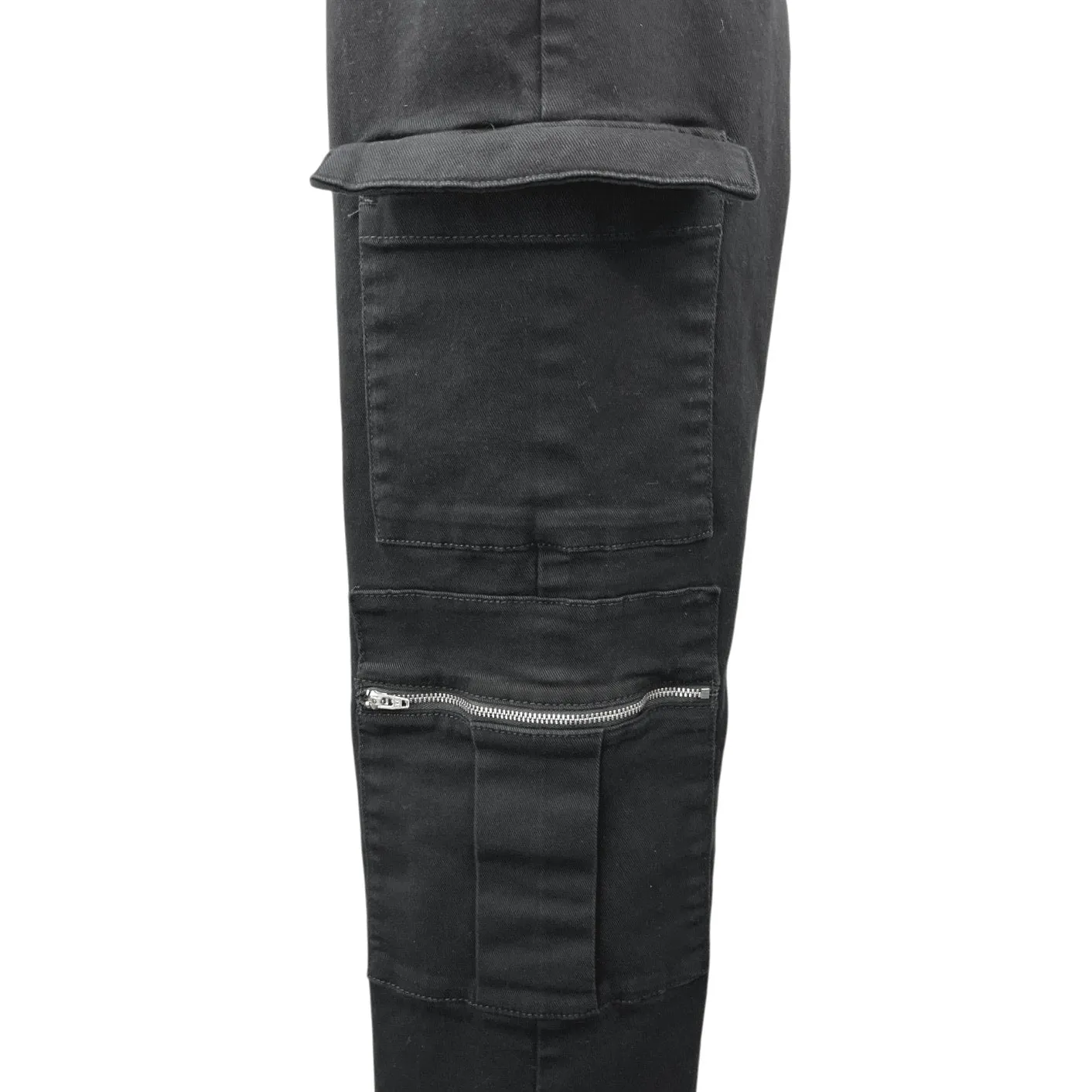 WeWoreWhat Women's Black High Rise Straight Cargo Ankle Denim Jeans Size 28