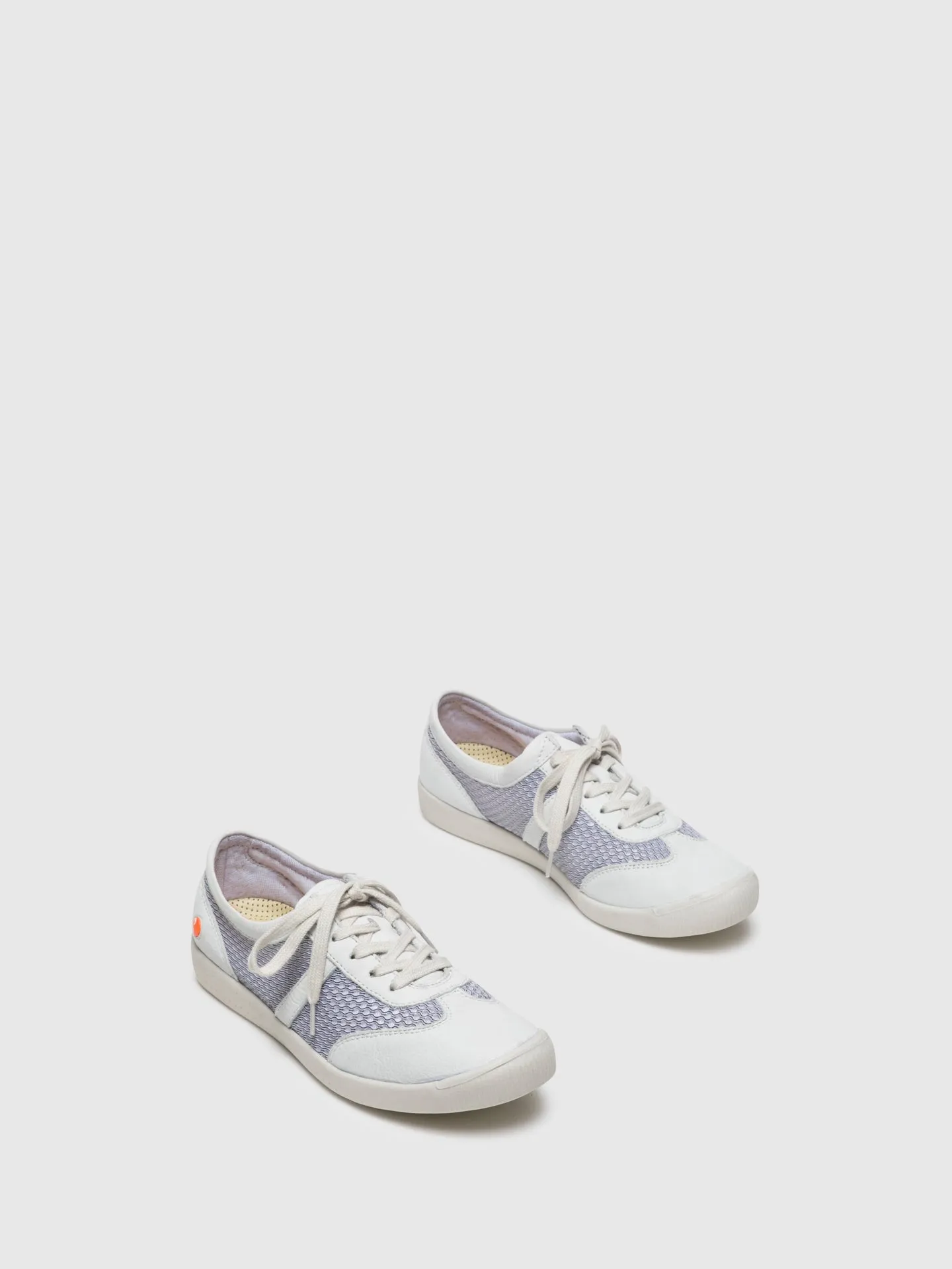 White Lace-up Trainers
