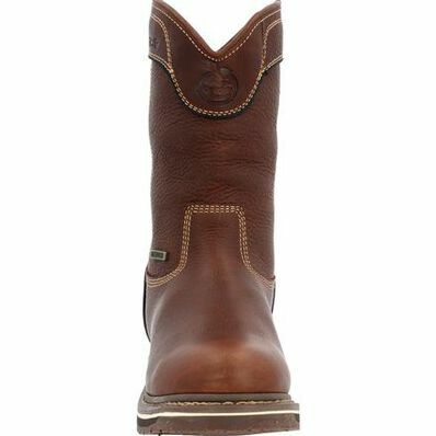 Women's AMP LT Edge Waterproof Pull on Work Boot in Brown