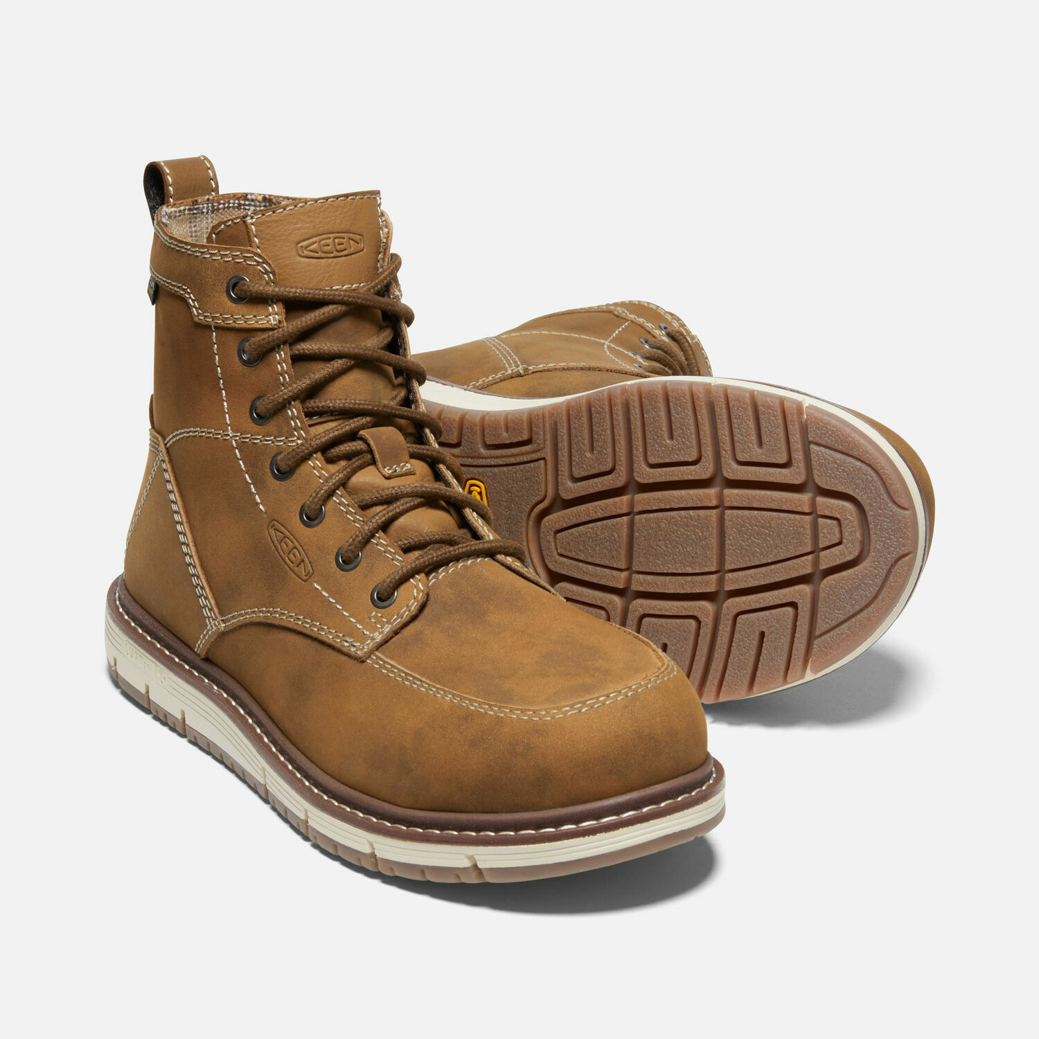 Women's San Jose 6-In Waterproof Work Boot Aluminum Toe in Almond