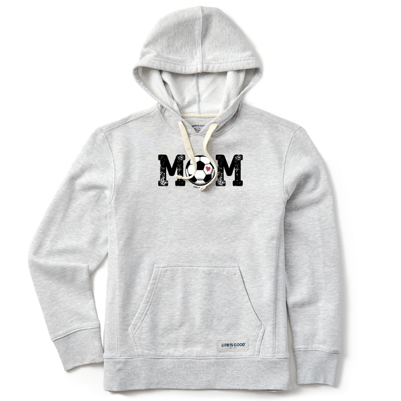 Women's Soccer Ball Mom Simply True Fleece Hoodie