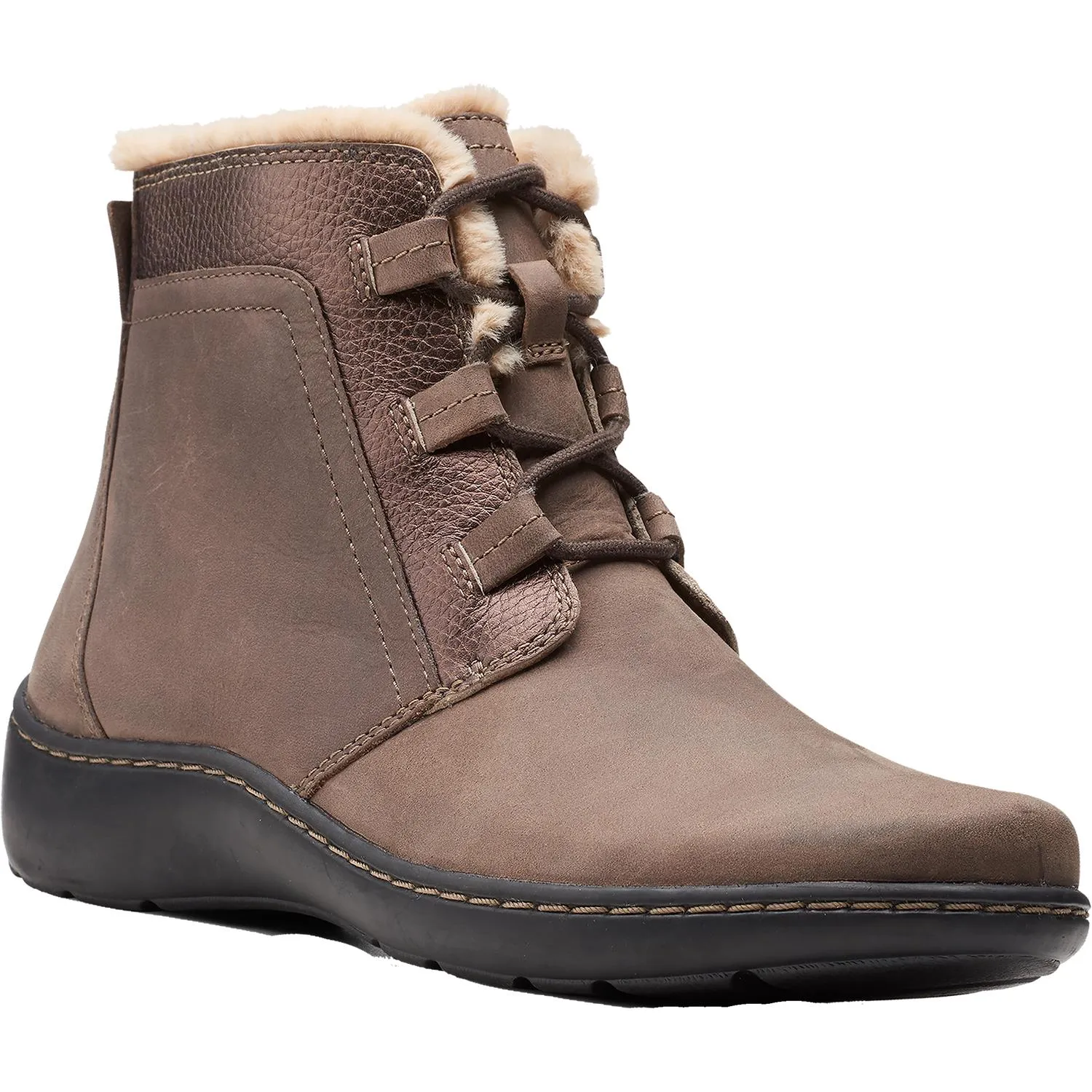 Women's Clarks Cora Chai Taupe/Bronze Suede/Leather