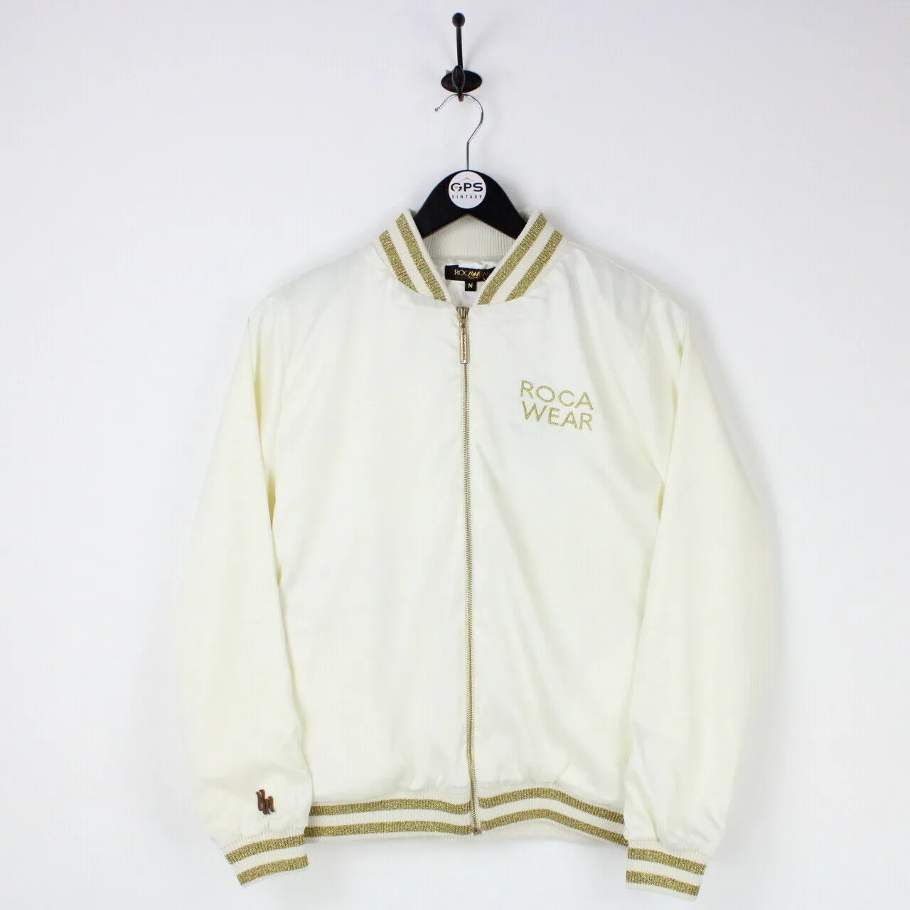 Womens ROCAWEAR Varsity Jacket Cream | Medium