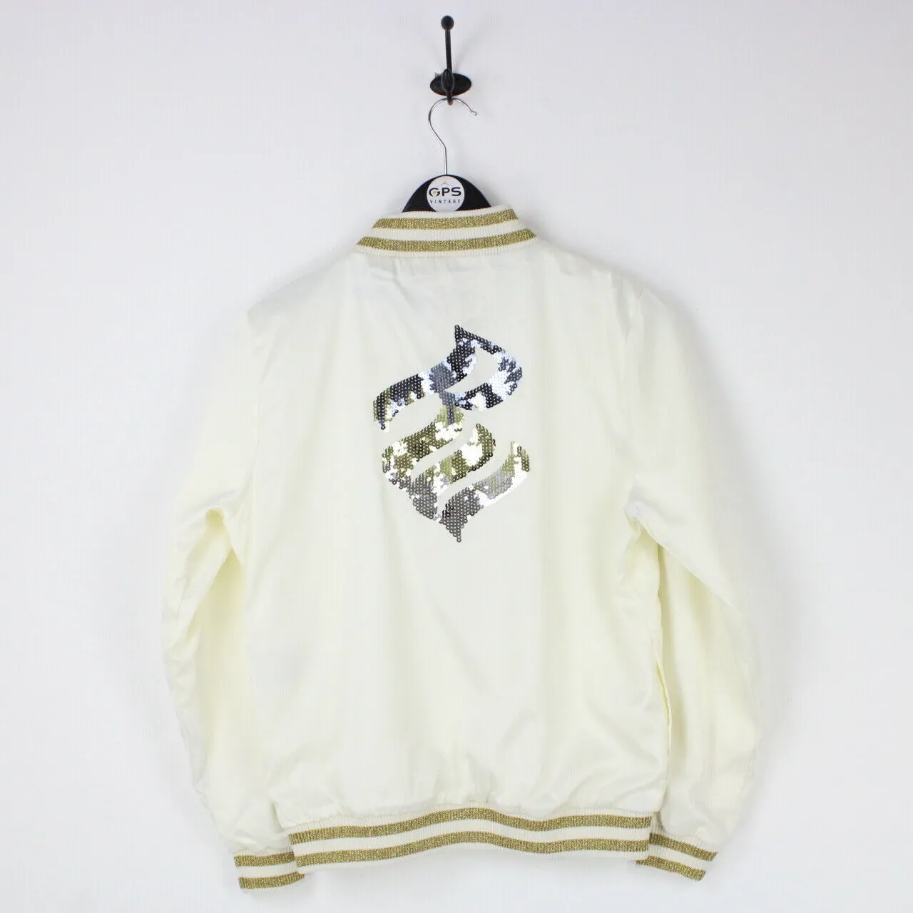 Womens ROCAWEAR Varsity Jacket Cream | Medium