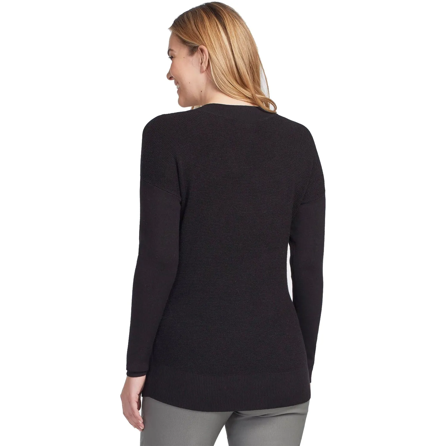 Women's Tribal V-Neck Sweater Black