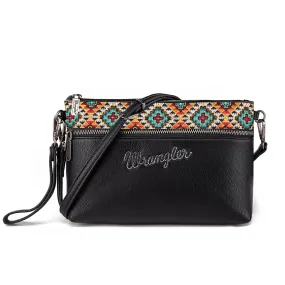 Wrangler Aztec Embroidered Crossbody Clutch