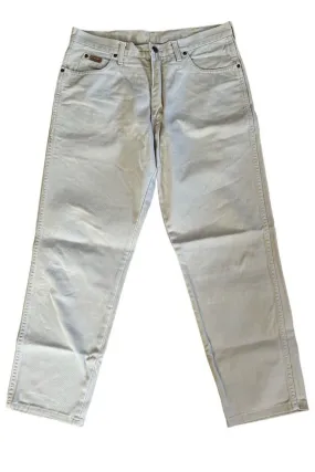 Wrangler Ohio Jeans Mens Baggy Relax Fit Vintage Ivory Size W33 LL29 - Pepper Tree London