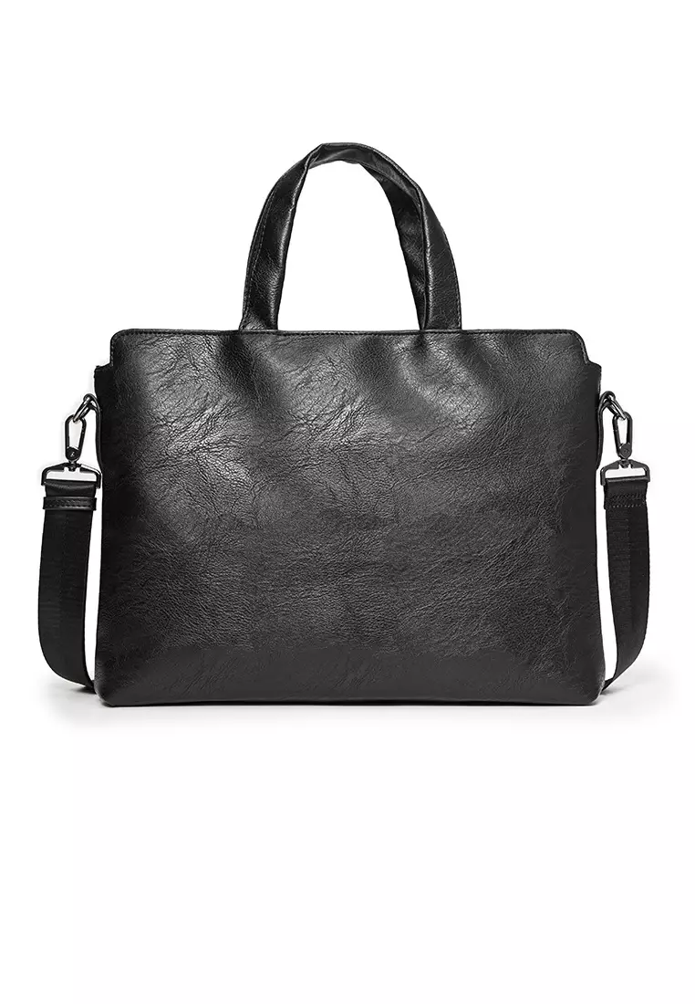 XAFITI Men's Faux Leather Tote Bag