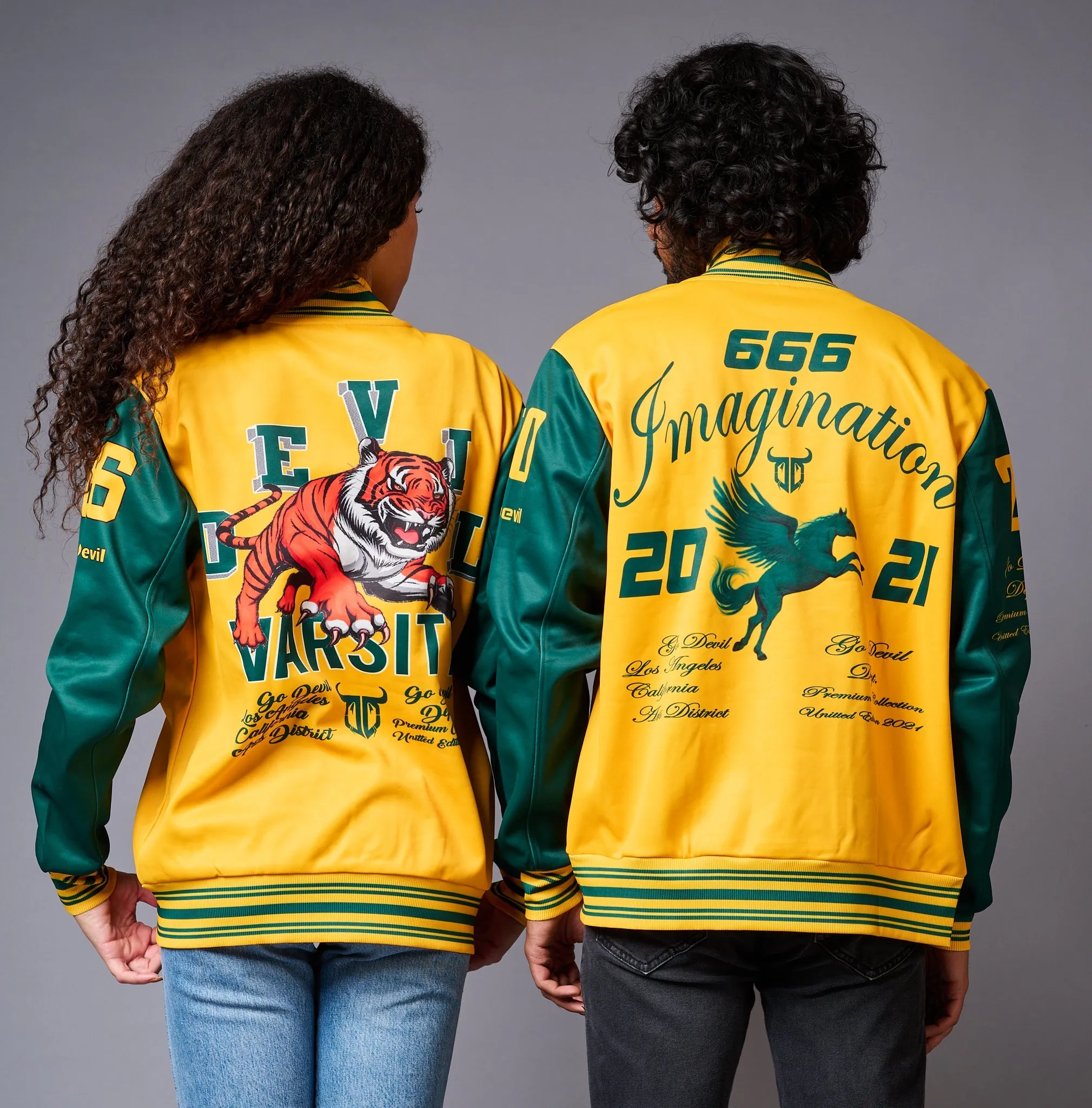 Yellow & Green Couples Coord  - Varsity Jacket Coord