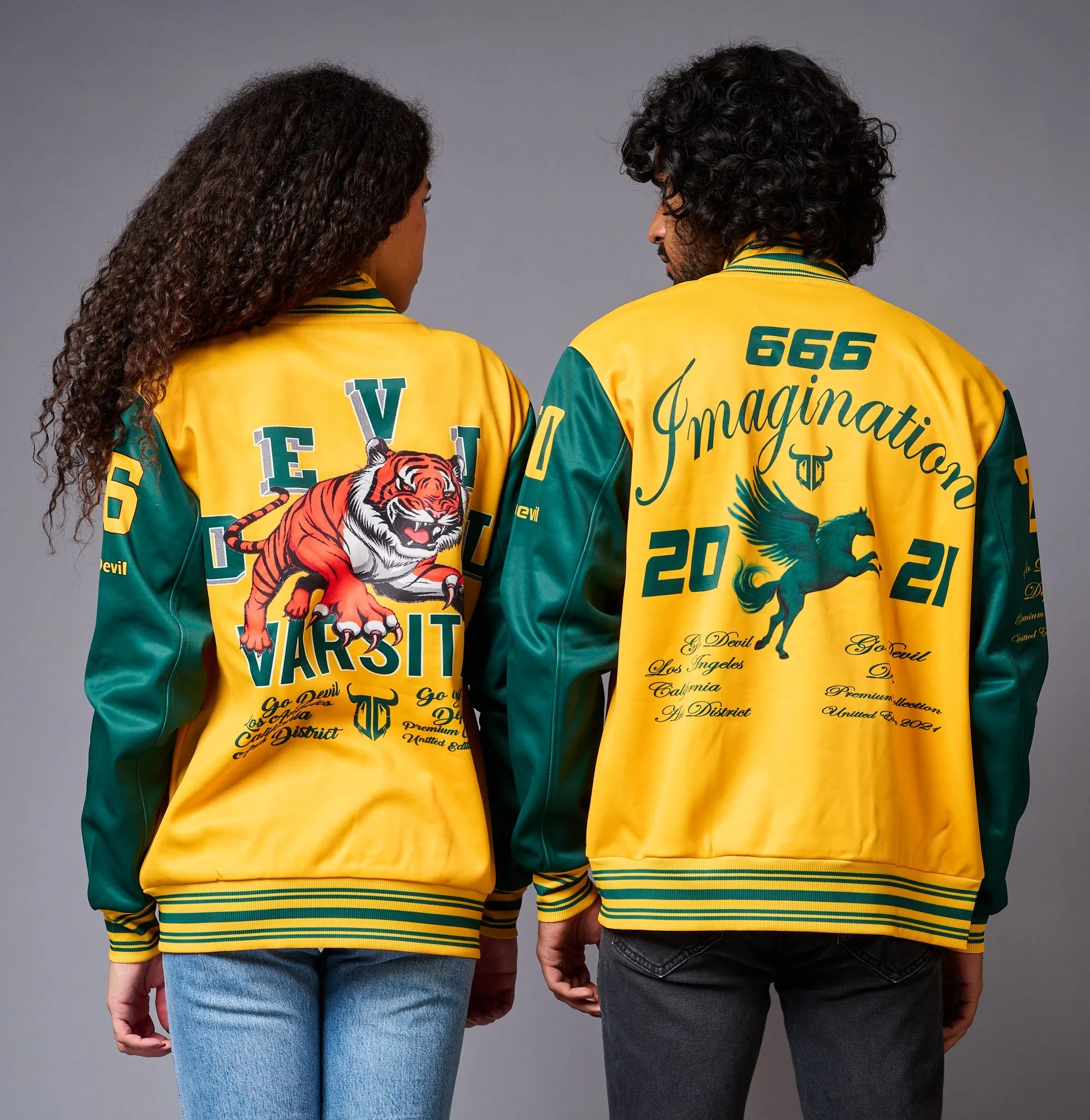 Yellow & Green Couples Coord  - Varsity Jacket Coord