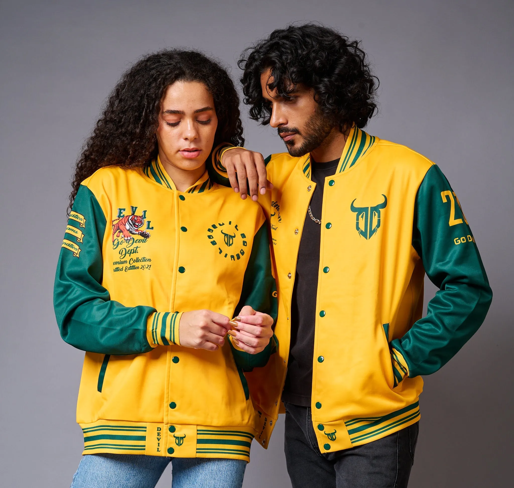 Yellow & Green Couples Coord  - Varsity Jacket Coord