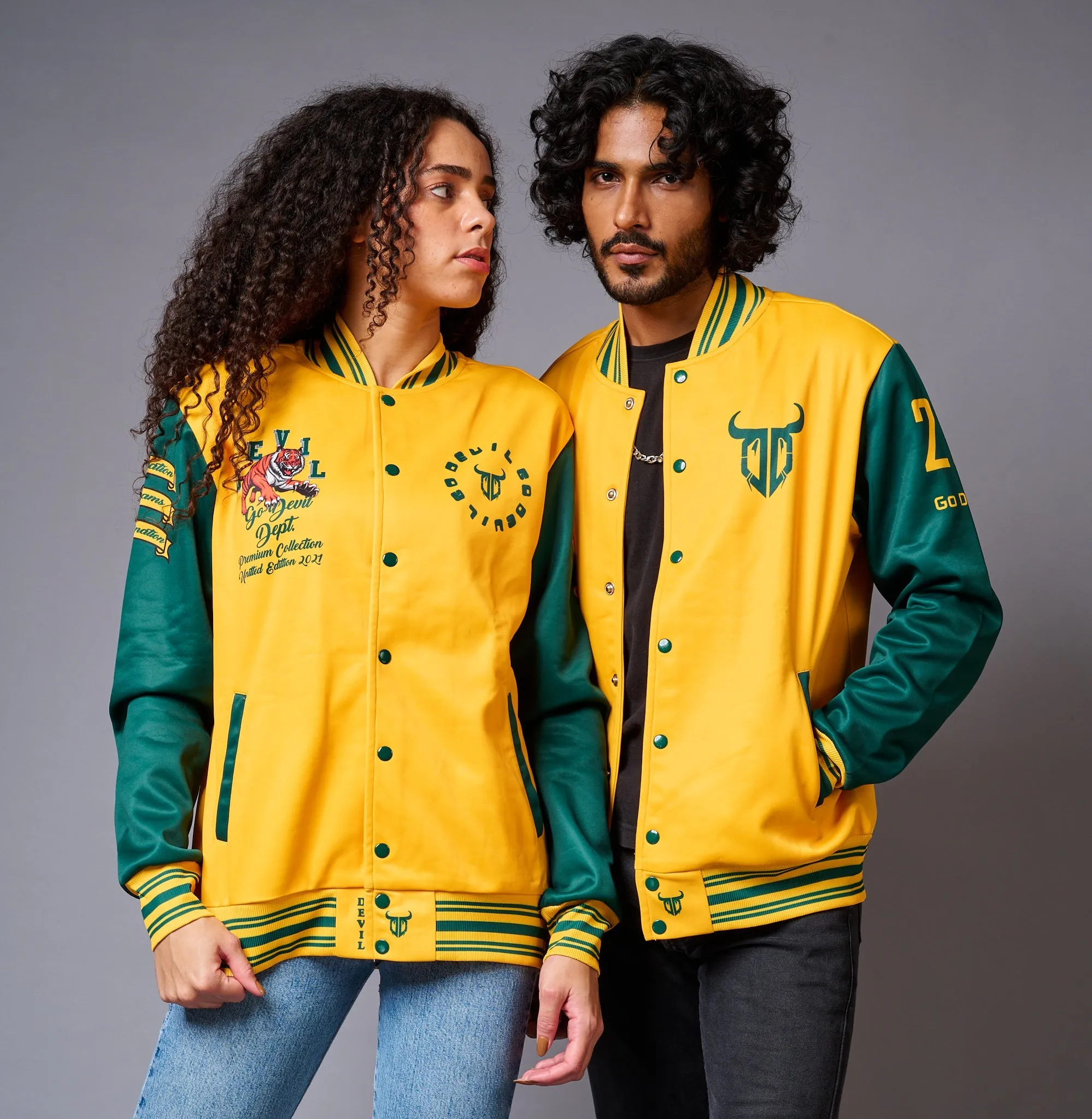 Yellow & Green Couples Coord  - Varsity Jacket Coord