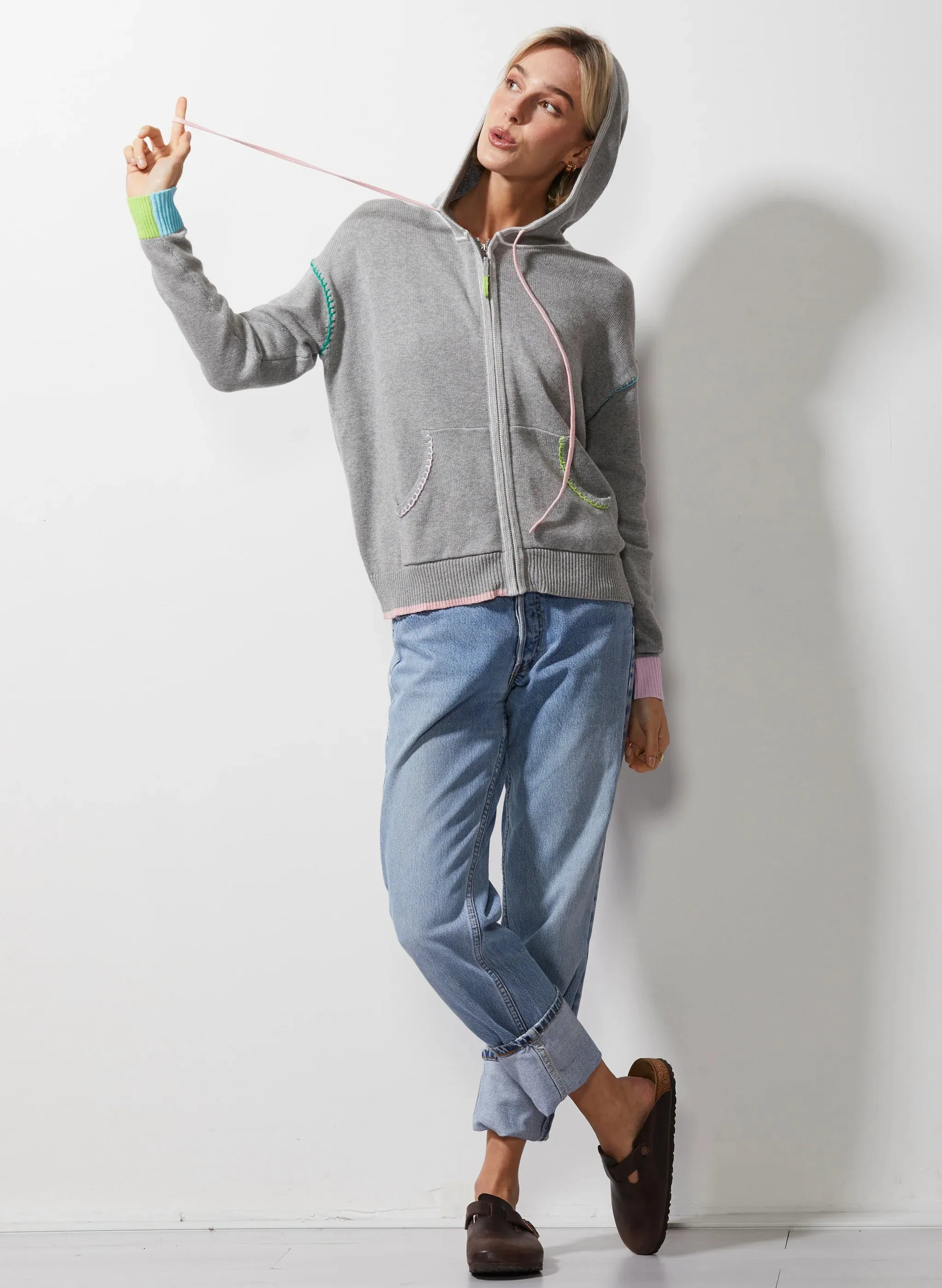 Zaket & Plover Handcraft Hoodie Sweater Cloud 6351