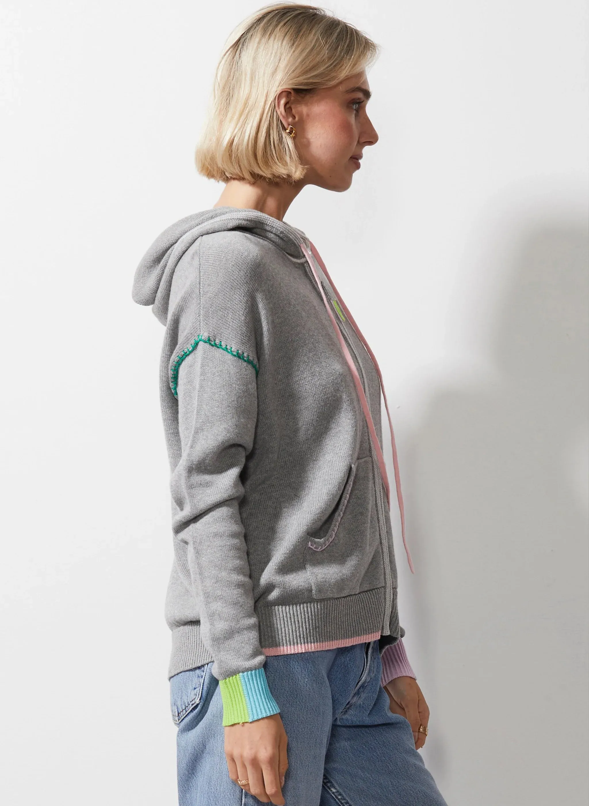 Zaket & Plover Handcraft Hoodie Sweater Cloud 6351