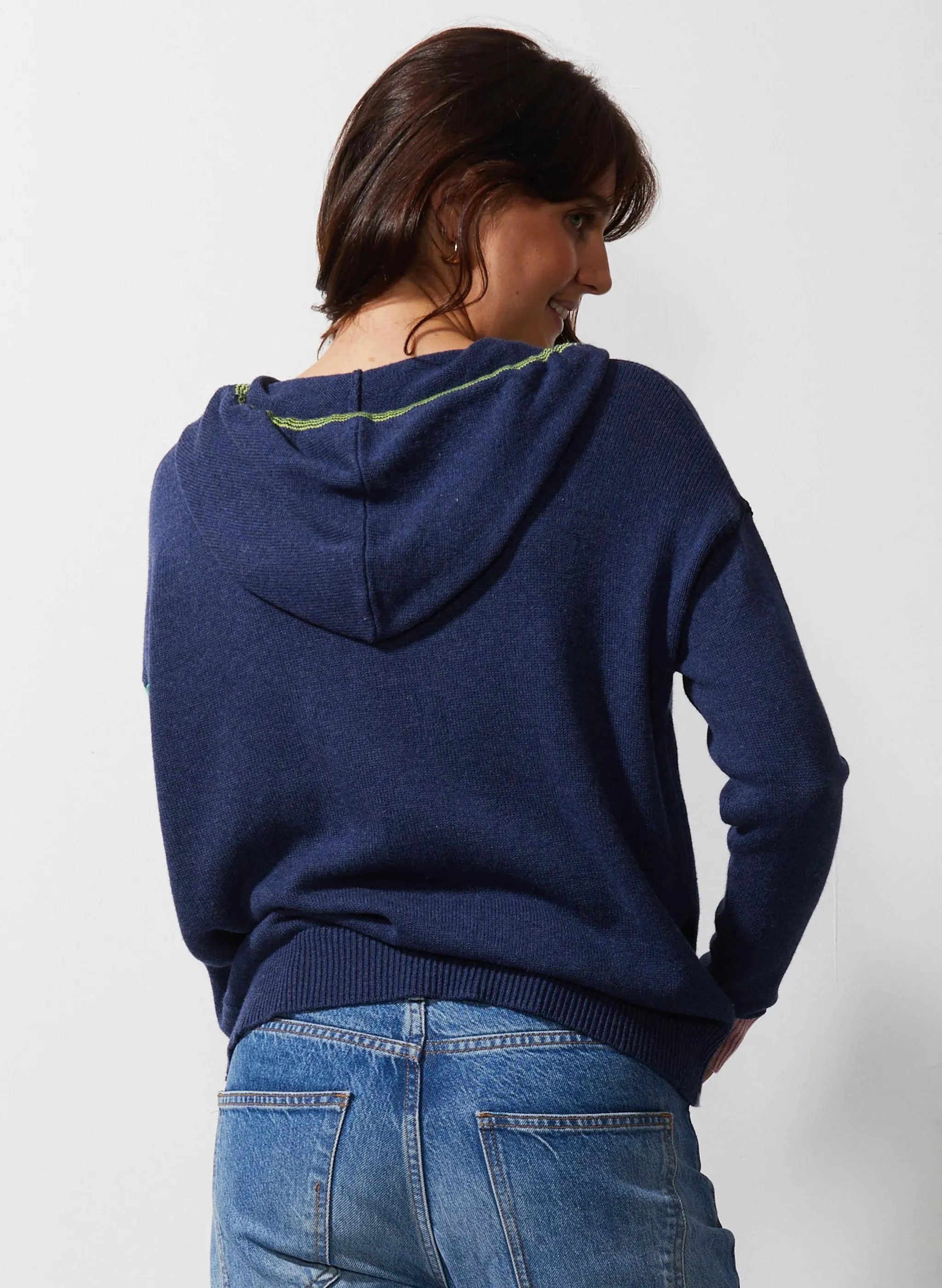 Zaket & Plover Handcraft Hoodie Sweater Denim 6351