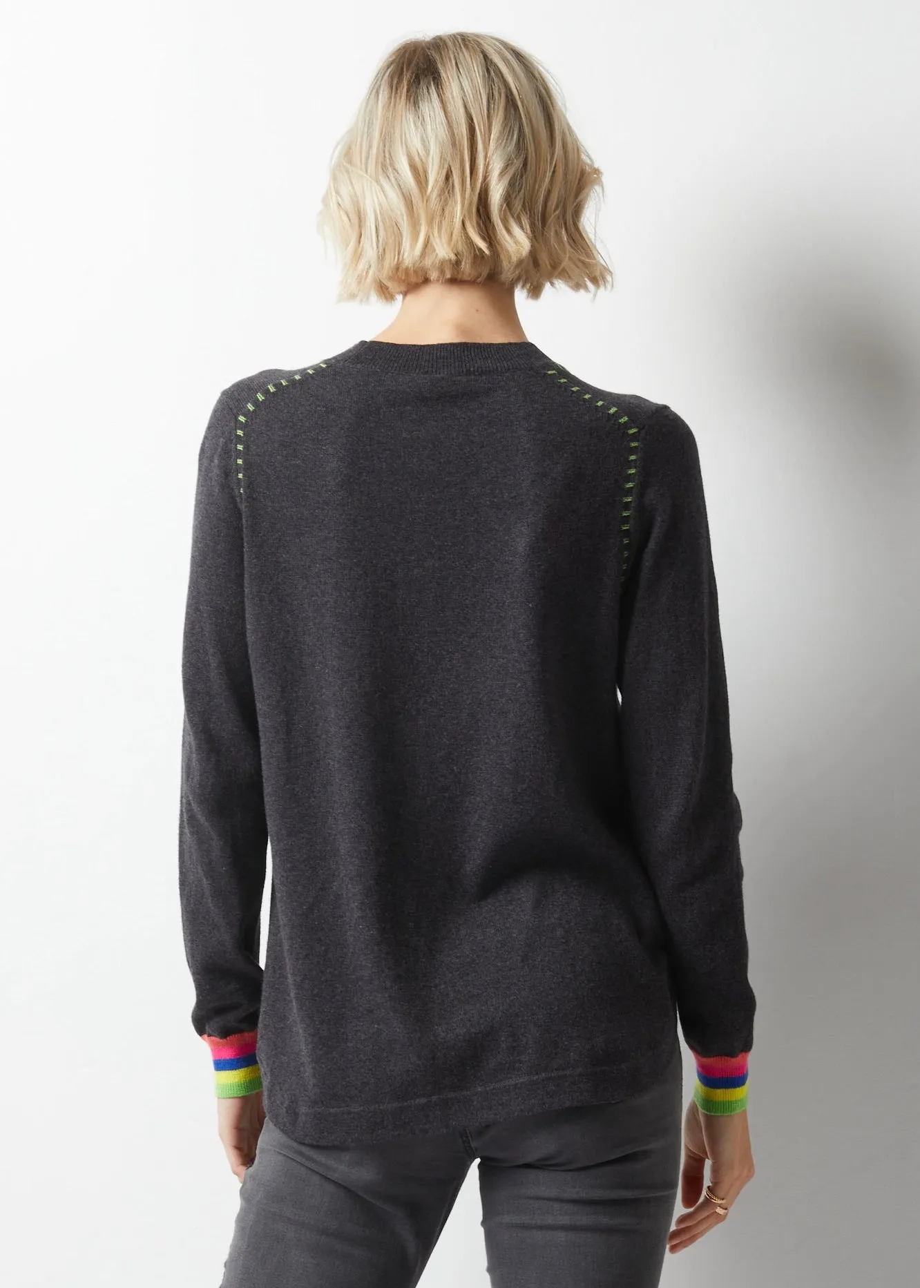 Zaket & Plover Handwork Curve Sweater - Cinder