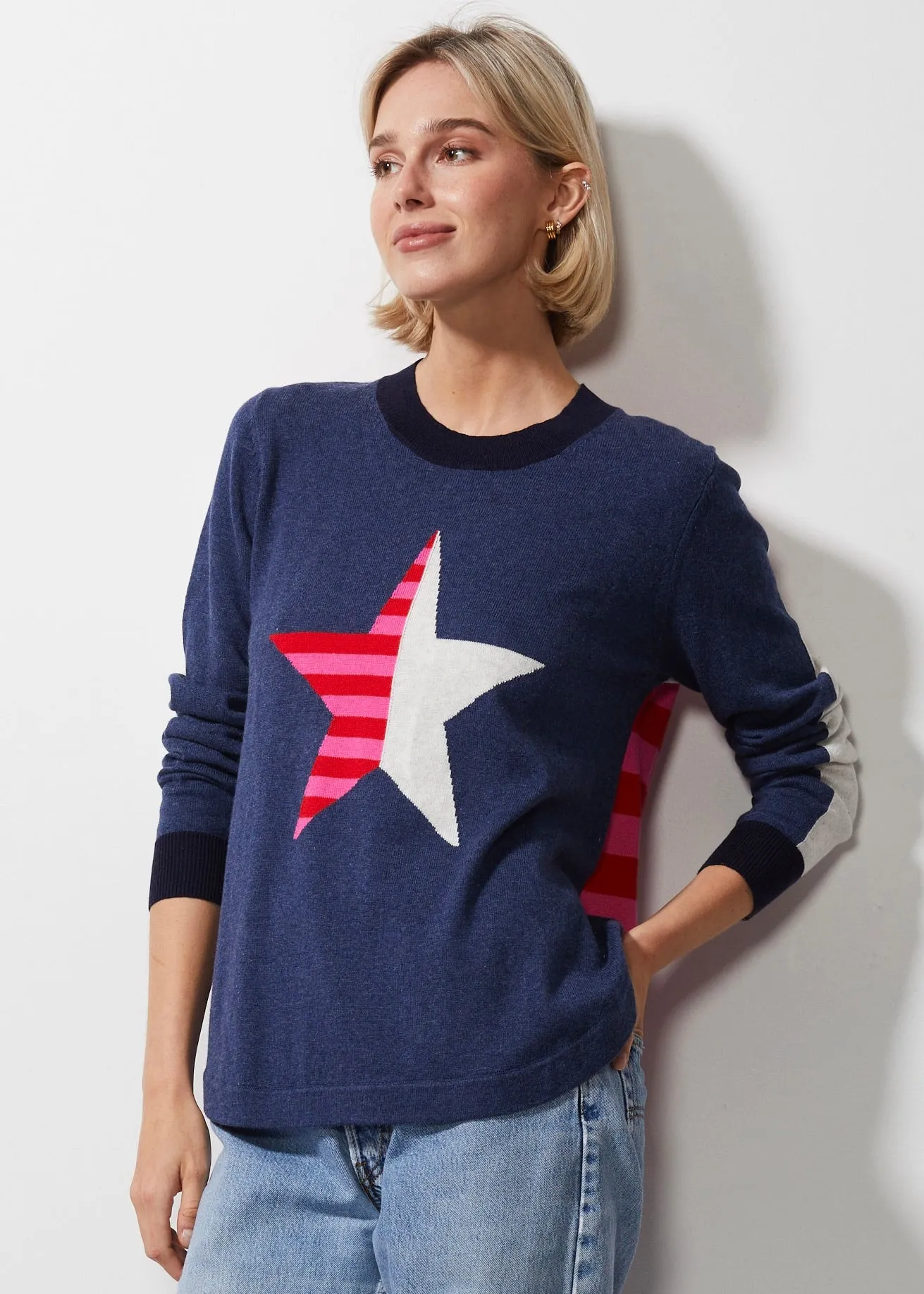 Zaket & Plover Stripey Stardom Sweater - Denim