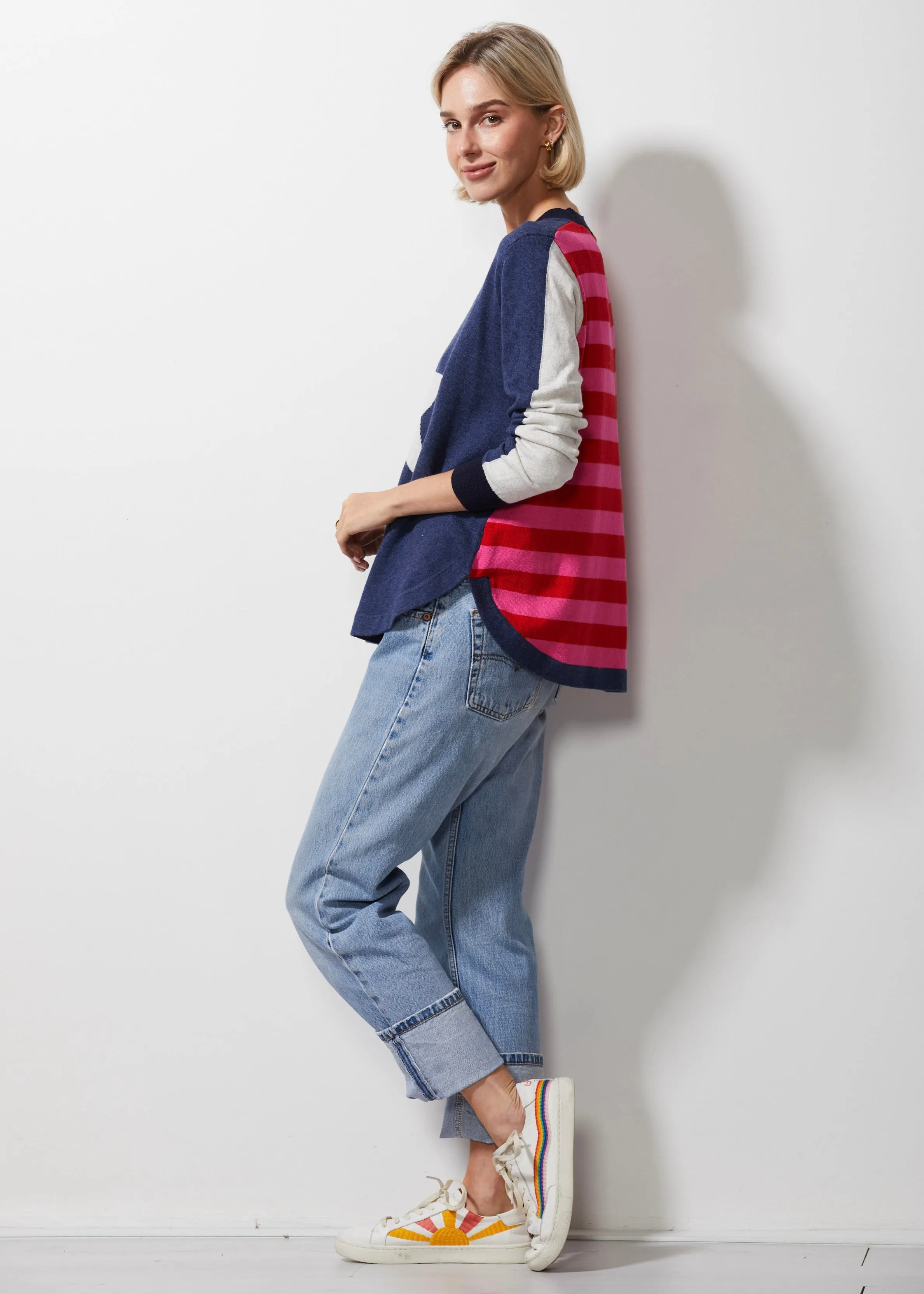 Zaket & Plover Stripey Stardom Sweater - Denim