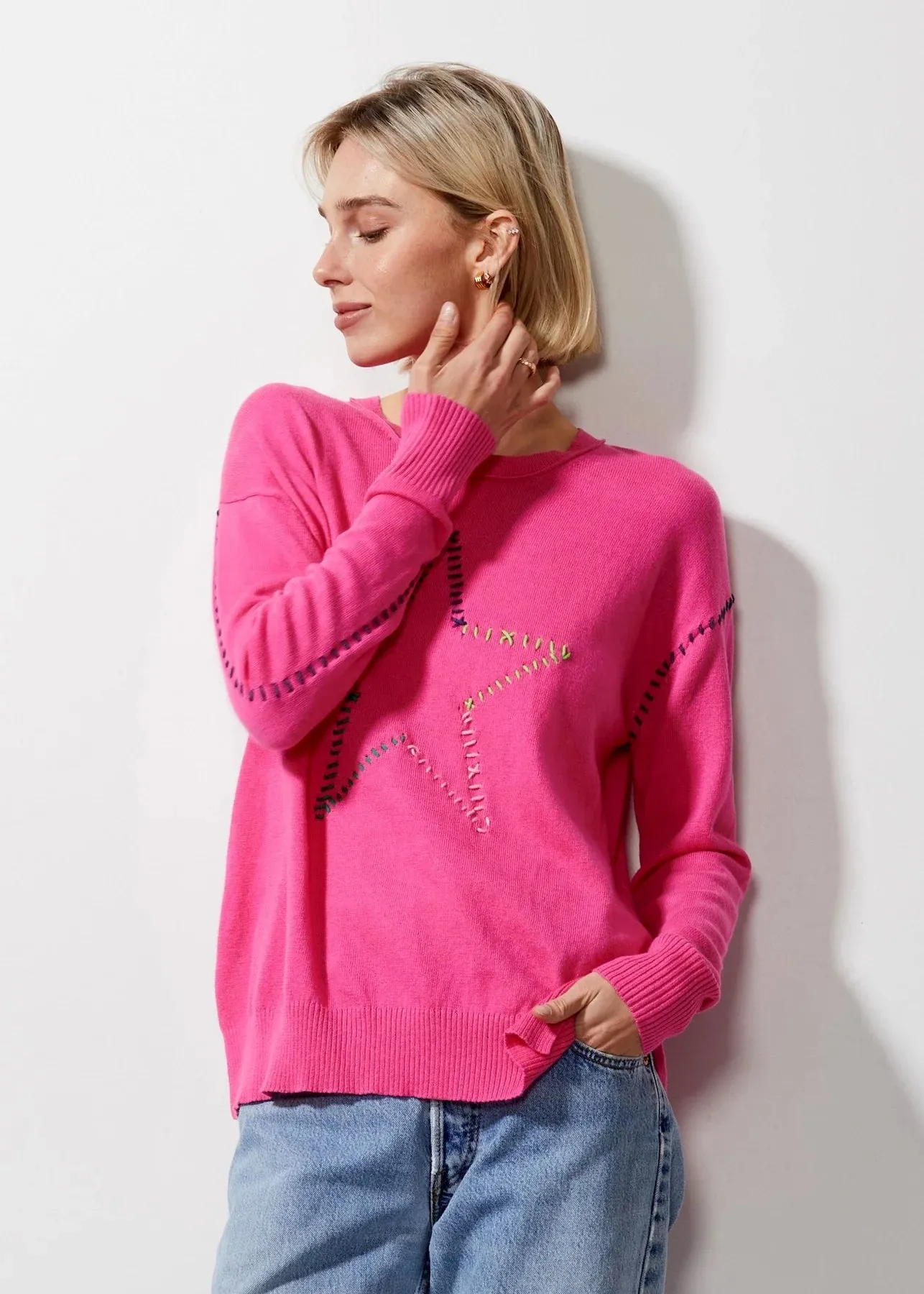 Zaket & Plover Super Star Sweater Pink 6346