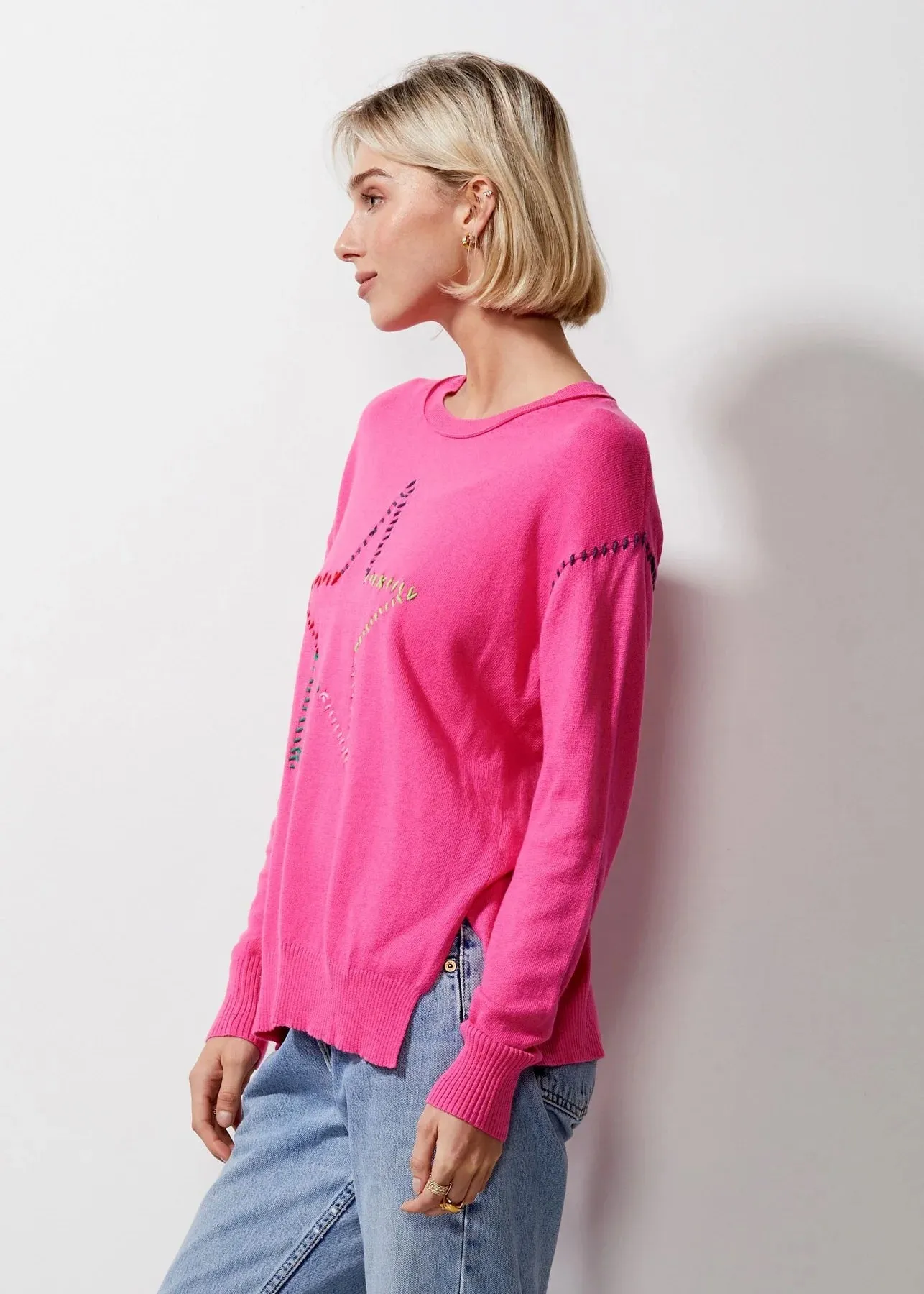 Zaket & Plover Super Star Sweater Pink 6346