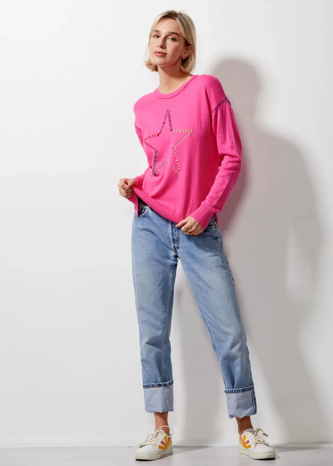 Zaket & Plover Super Star Sweater Pink 6346