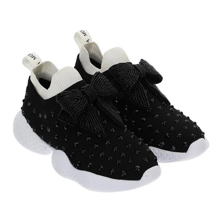 ZAPATOS PARA NIAS - SNEAKERS NEGRO TRETCH STRASS