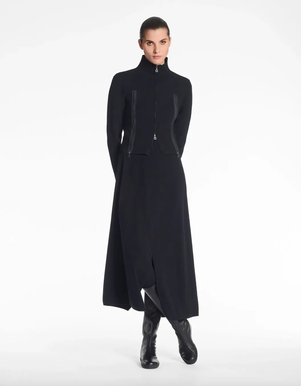 Zipper Cardigan - Black